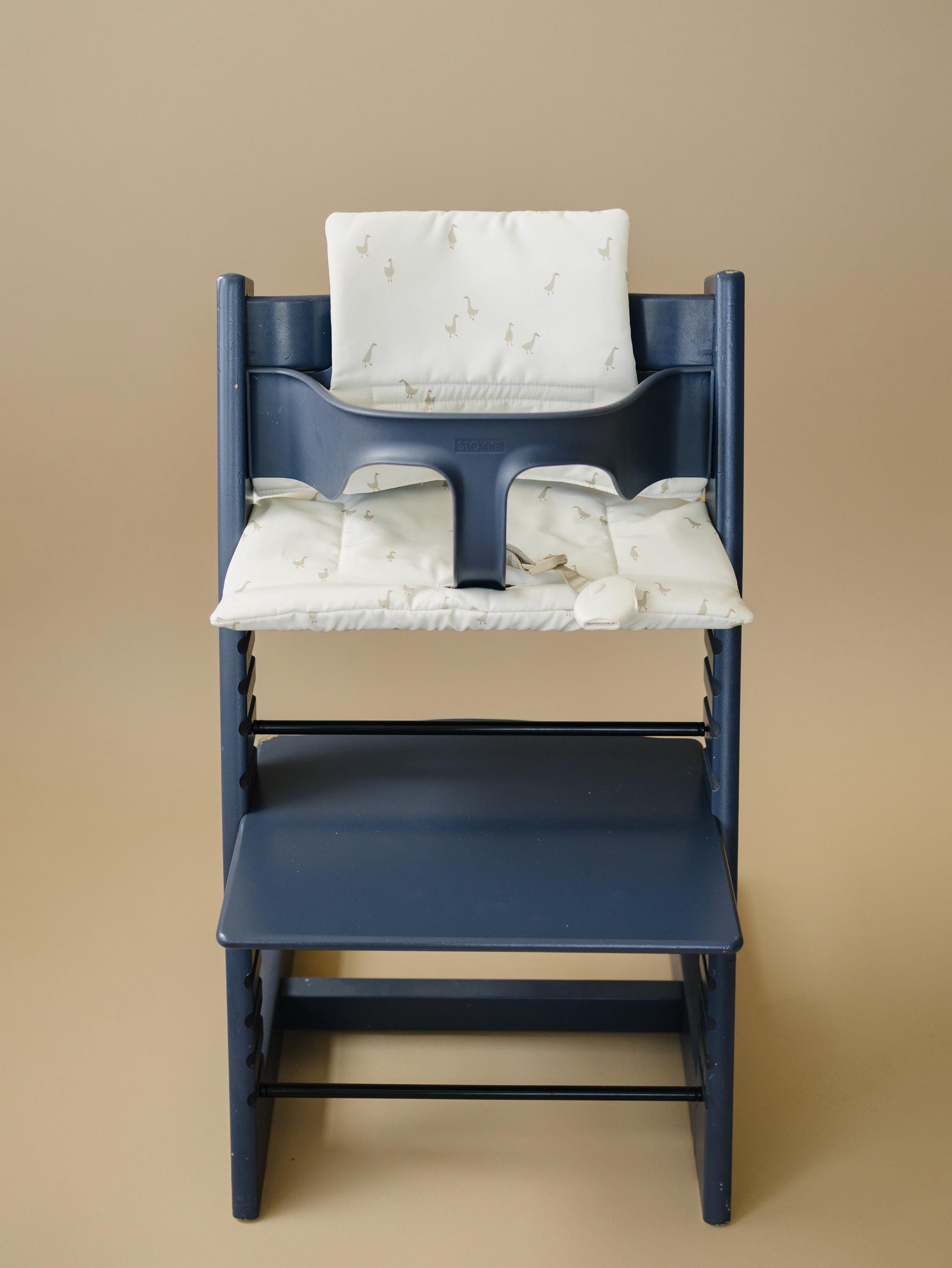 Goose Print Highchair Cushion for Stokke Tripp Trapp - Wipeable Cover